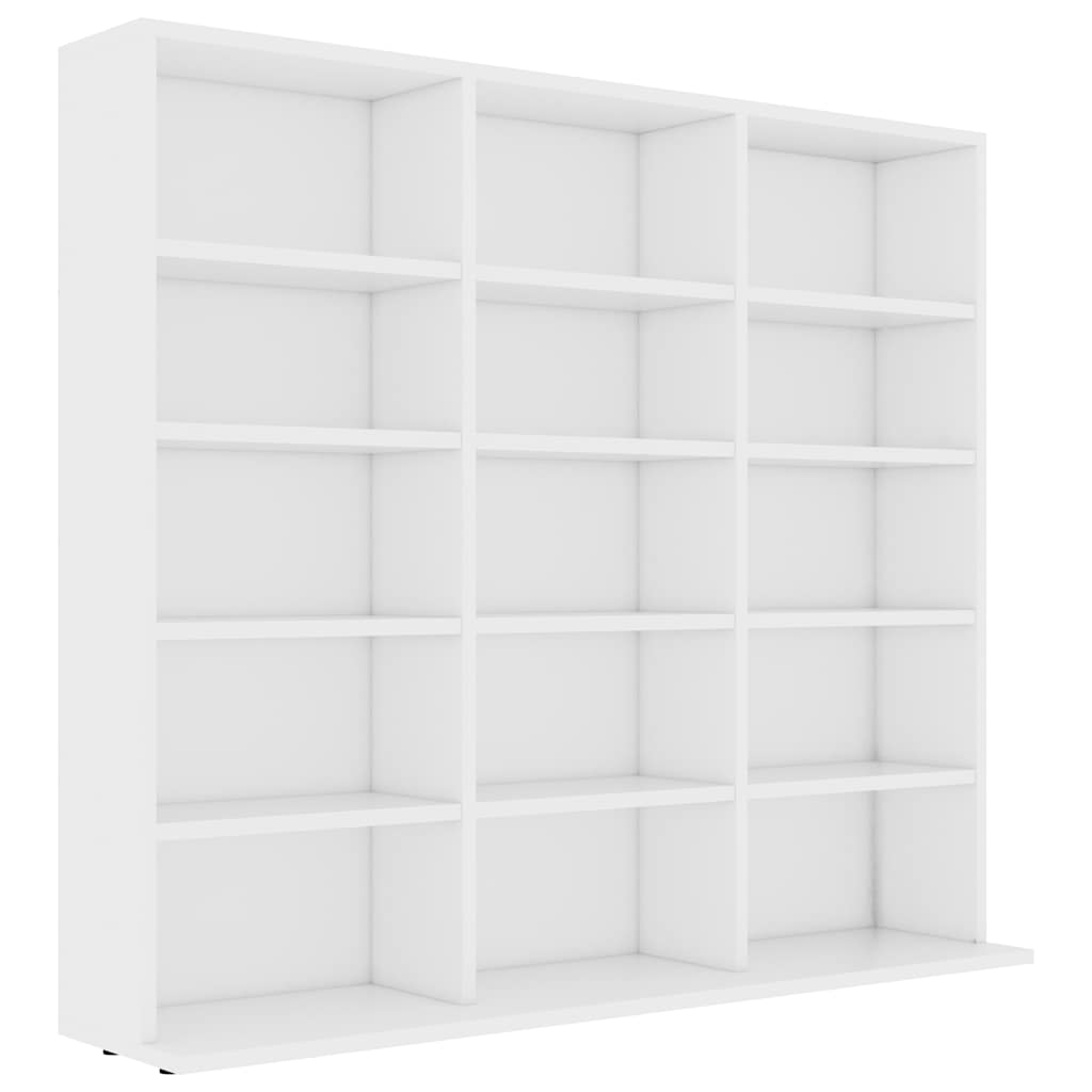 vidaXL CD-Regal Weiß 100x23x89,5 cm Holzwerkstoff