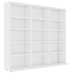 vidaXL CD-Regal Weiß 100x23x89,5 cm Holzwerkstoff
