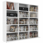 vidaXL CD-Regal Weiß 100x23x89,5 cm Holzwerkstoff