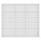 vidaXL CD-Regal Weiß 100x23x89,5 cm Holzwerkstoff