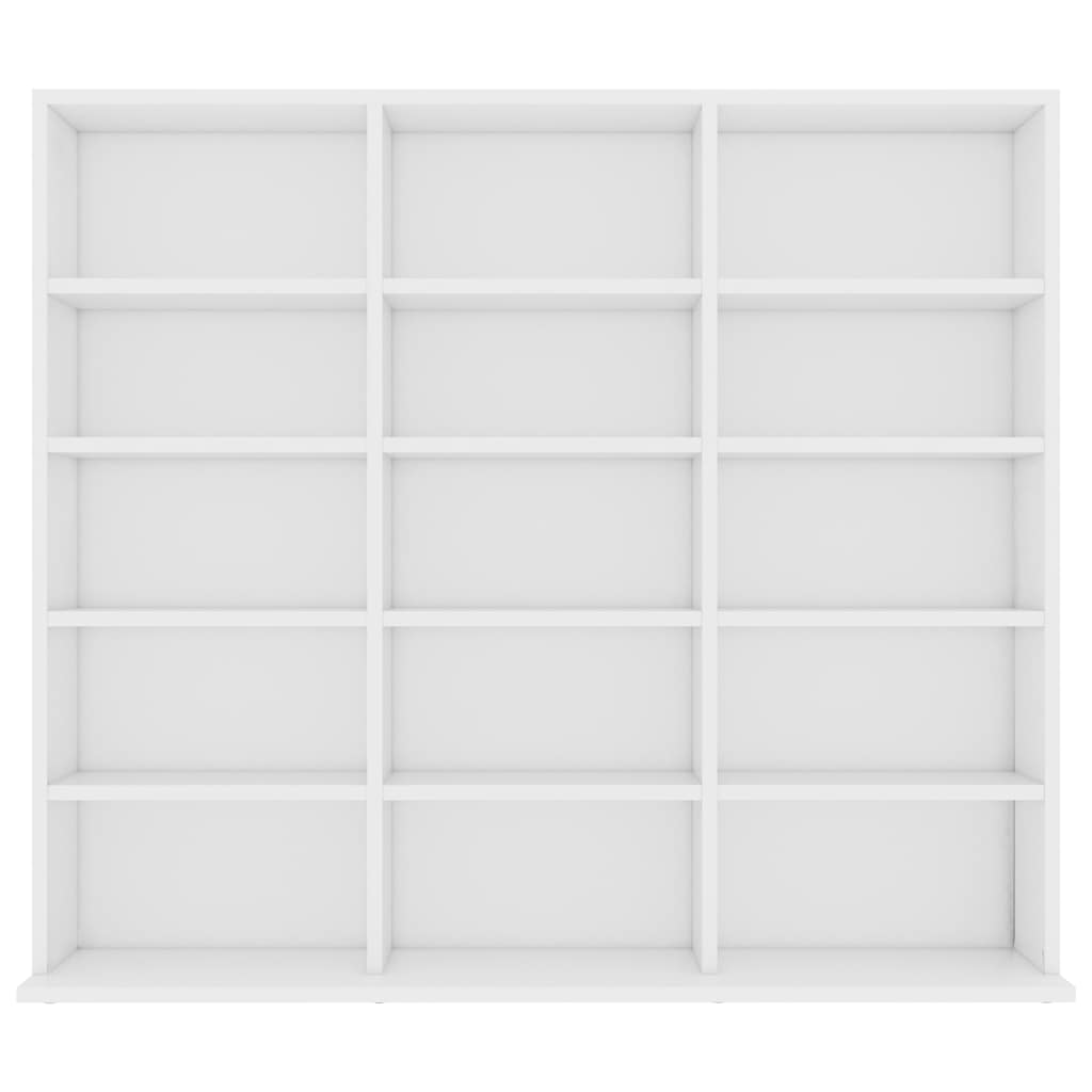 vidaXL CD-Regal Weiß 100x23x89,5 cm Holzwerkstoff