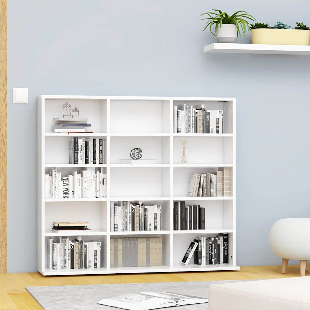 vidaXL CD-Regal Weiß 100x23x89,5 cm Holzwerkstoff
