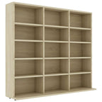 vidaXL CD-Regal Sonoma-Eiche 100x23x89,5 cm Holzwerkstoff