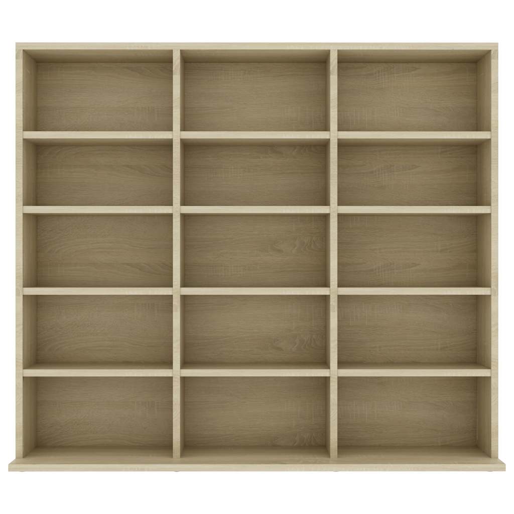 vidaXL CD-Regal Sonoma-Eiche 100x23x89,5 cm Holzwerkstoff