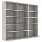 vidaXL CD-Regal Betongrau 100x23x89,5 cm Holzwerkstoff