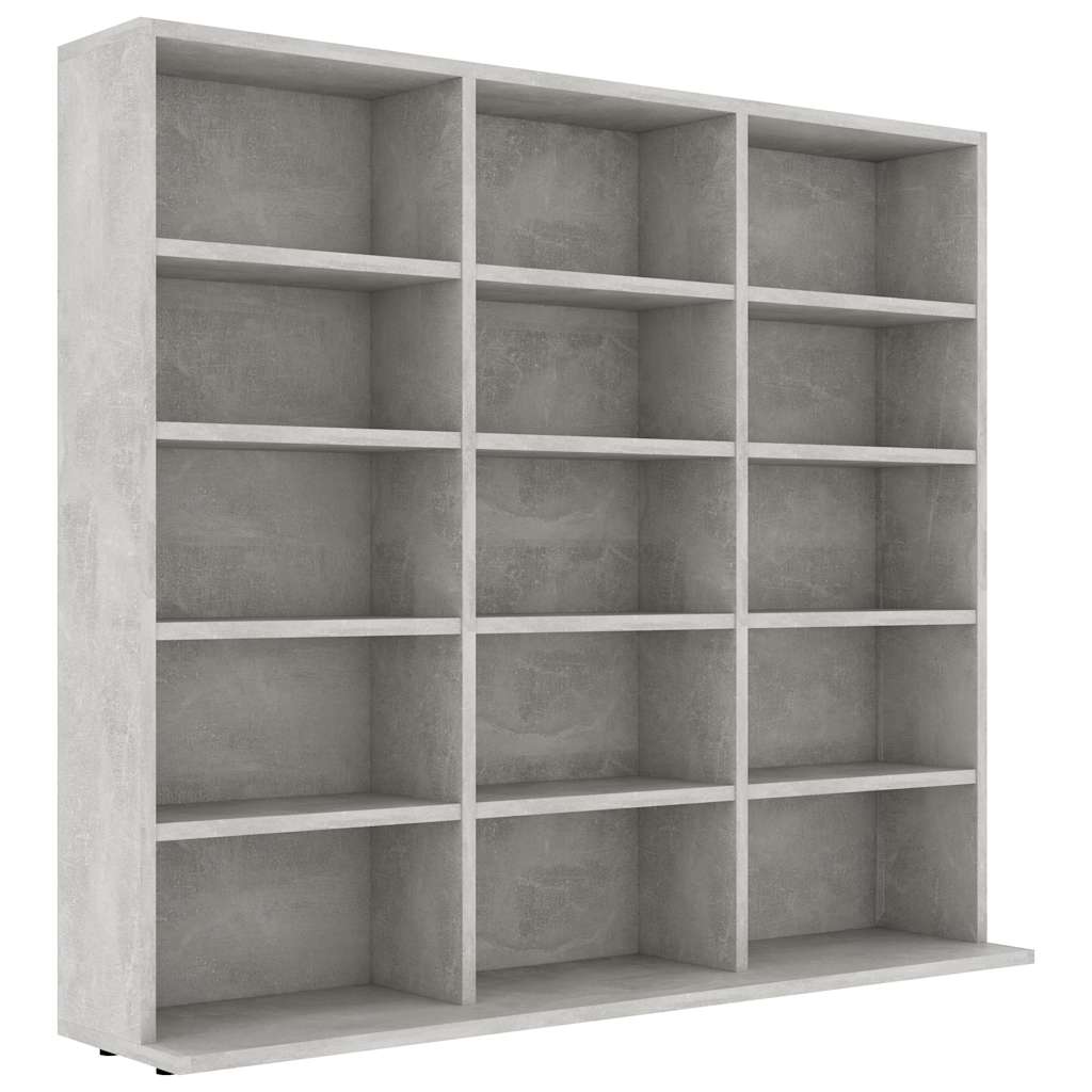 vidaXL CD-Regal Betongrau 100x23x89,5 cm Holzwerkstoff