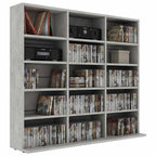 vidaXL CD-Regal Betongrau 100x23x89,5 cm Holzwerkstoff