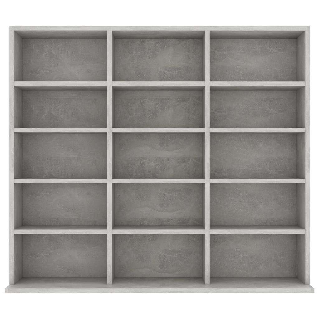 vidaXL CD-Regal Betongrau 100x23x89,5 cm Holzwerkstoff