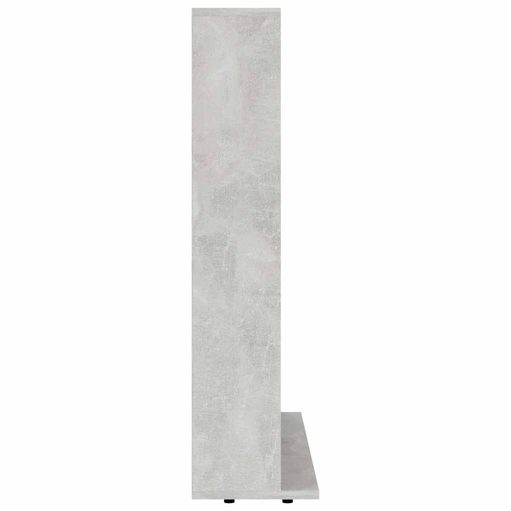 vidaXL CD-Regal Betongrau 100x23x89,5 cm Holzwerkstoff