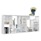 vidaXL Bücherregal Hochglanz-Weiß 67x24x161 cm Holzwerkstoff