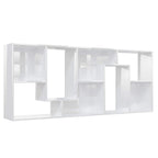 vidaXL Bücherregal Hochglanz-Weiß 67x24x161 cm Holzwerkstoff