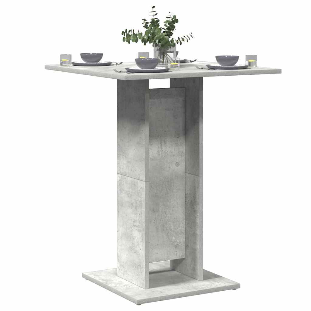 vidaXL Bistrotisch Betongrau 60x60x75 cm Holzwerkstoff