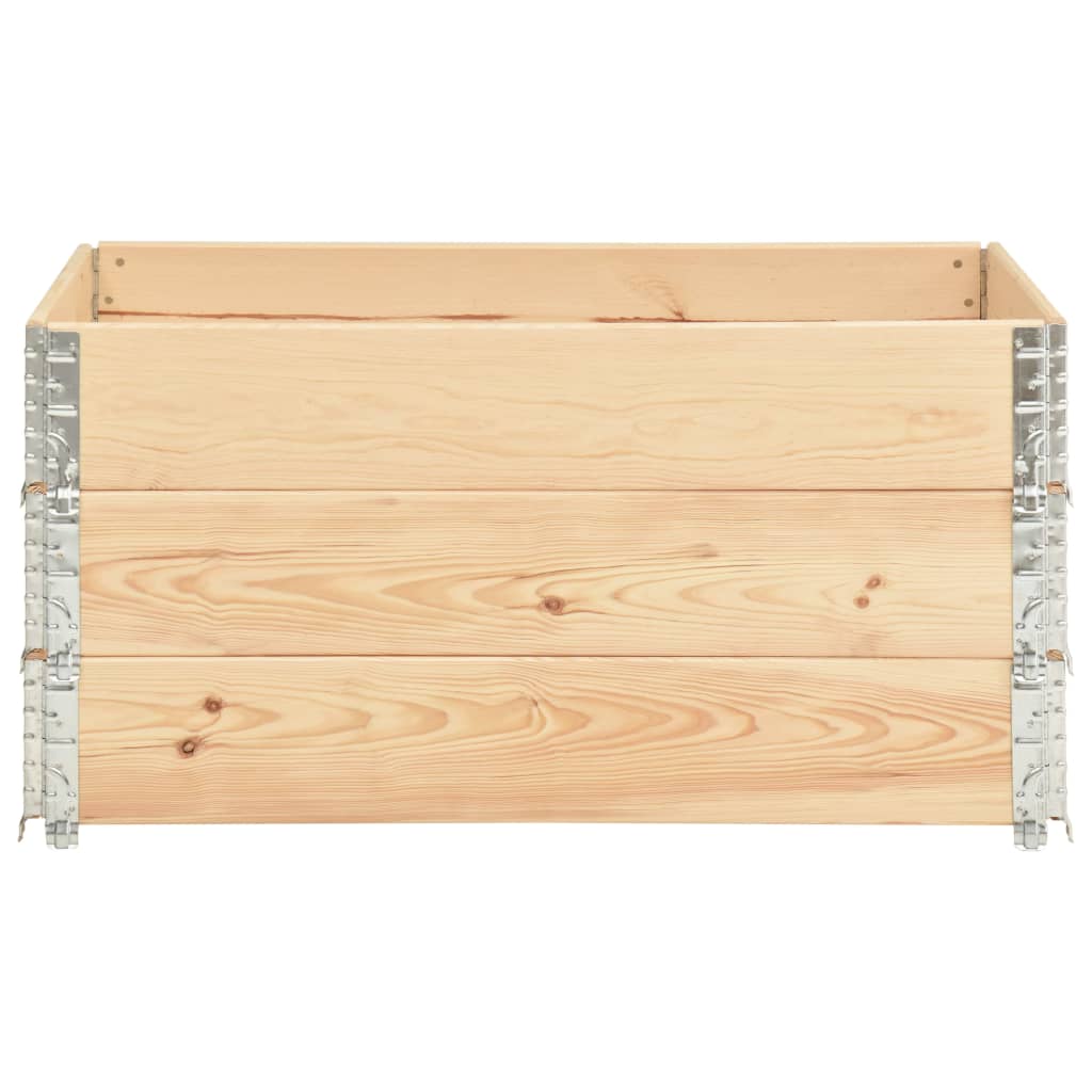 vidaXL Paletten-Aufsatzrahmen 3 Stk. 80x120 cm Kiefer Massivholz