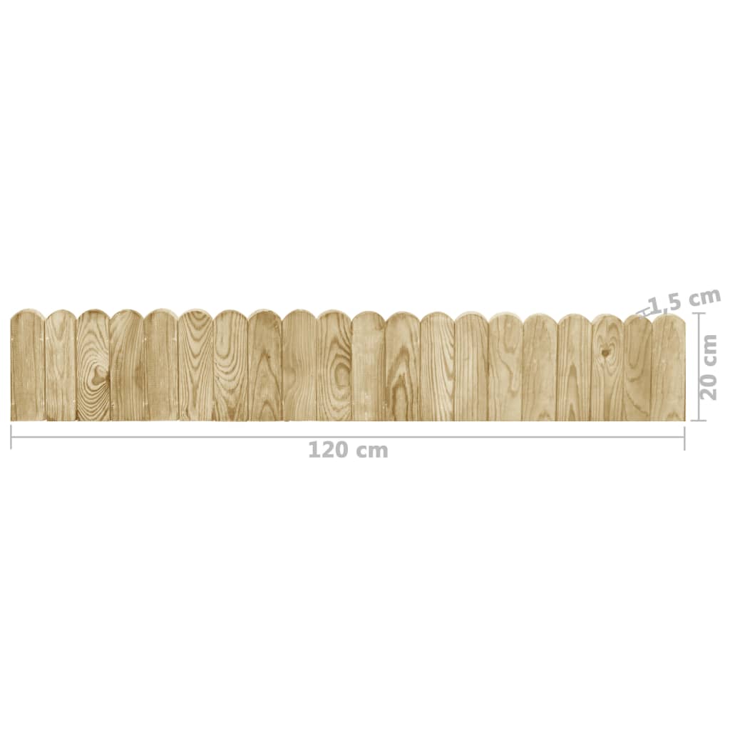 vidaXL Beeteinfassungen 3 Stk. 120 cm Kiefernholz Imprägniert