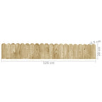 vidaXL Beeteinfassungen 3 Stk. 120 cm Kiefernholz Imprägniert