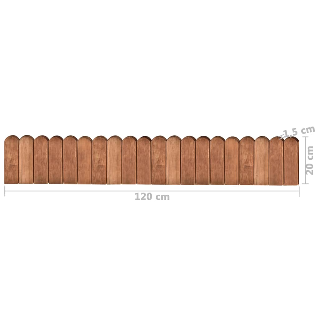 vidaXL Beeteinfassungen 2 Stk. 120 cm Kiefernholz Imprägniert