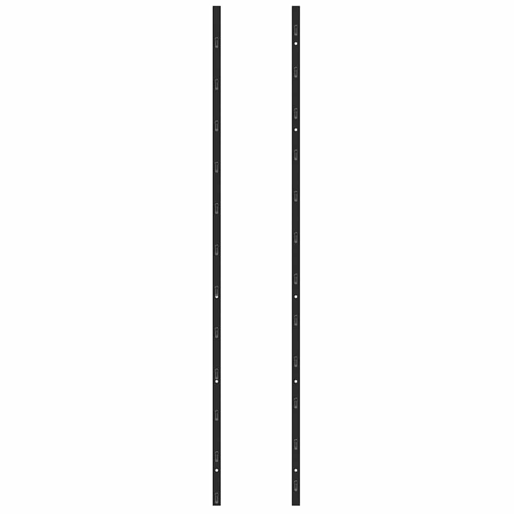 vidaXL Wand-Weinregale für 72 Flaschen 2 Stk. Schwarz Eisen