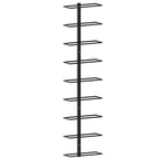 vidaXL Wand-Weinregale für 18 Flaschen 2 Stk. Schwarz Eisen
