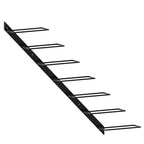 vidaXL Wand-Weinregal für 7 Flaschen Schwarz Metall