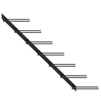vidaXL Wand-Weinregal für 7 Flaschen Schwarz Metall