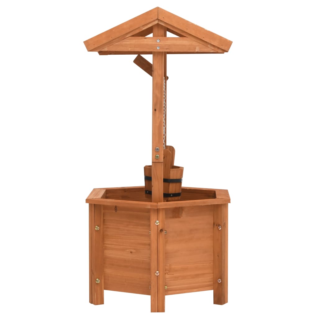 vidaXL Wunschbrunnen-Pflanzkübel 40x40x84 cm Tannenholz