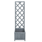 vidaXL Spalier mit Blumenkasten 40x30x135 cm Massivholz Tanne