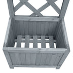 vidaXL Spalier mit Blumenkasten 40x30x135 cm Massivholz Tanne
