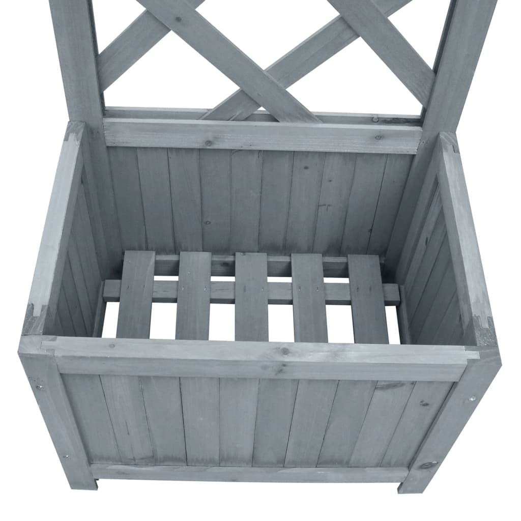 vidaXL Spalier mit Blumenkasten 40x30x135 cm Massivholz Tanne