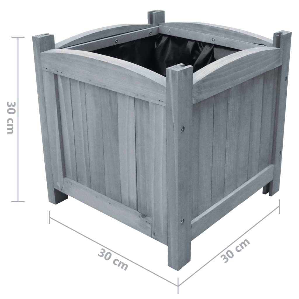 vidaXL Garten-Hochbeete 2 Stk. 30x30x30 cm Massivholz Tanne