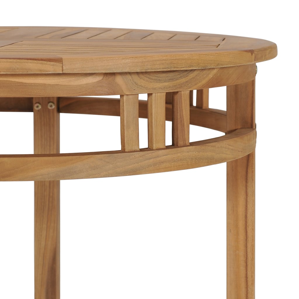 vidaXL 3-tlg. Garten-Essgruppe mit Sitzpolstern Teak Massivholz