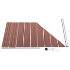 vidaXL WPC Zaun-Set 1 Quadrat + 1 Schräge 273x186 cm Braun