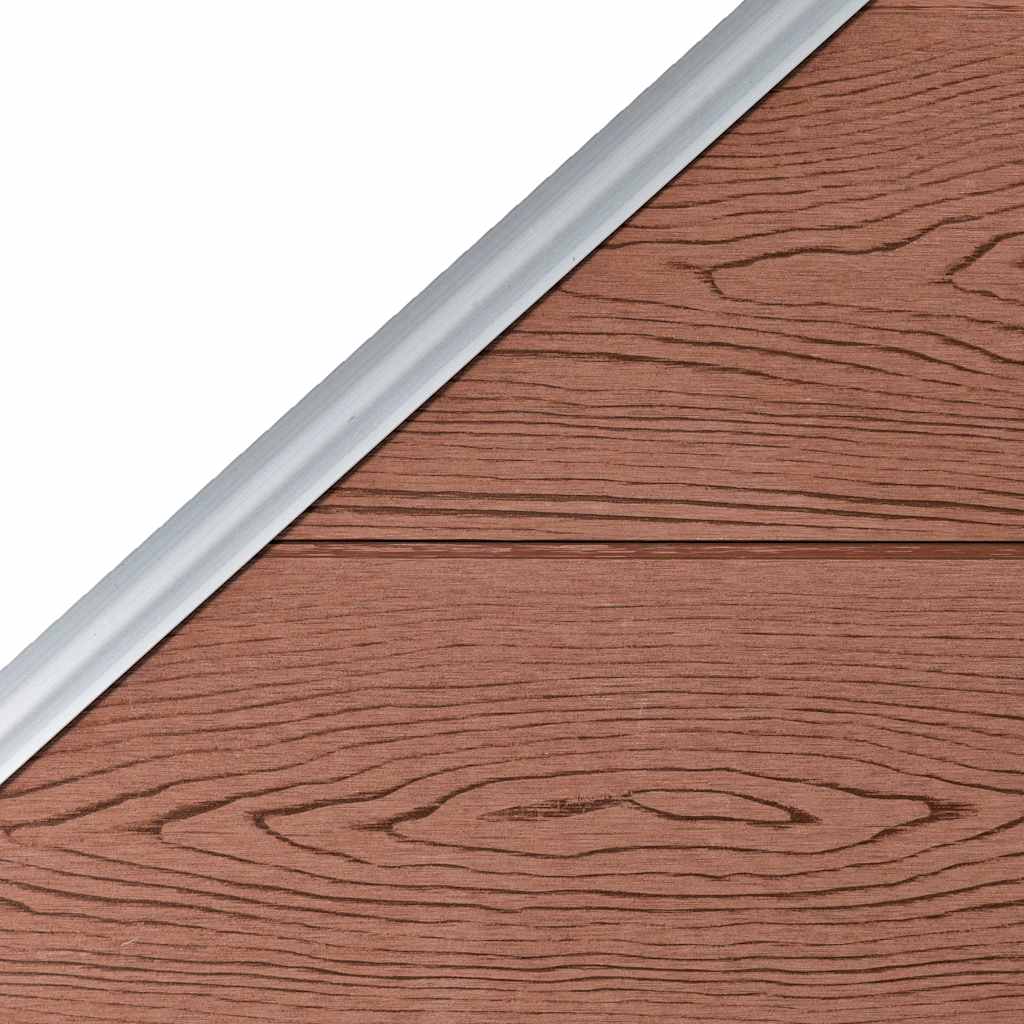 vidaXL WPC Zaun-Set 1 Quadrat + 1 Schräge 273x186 cm Braun