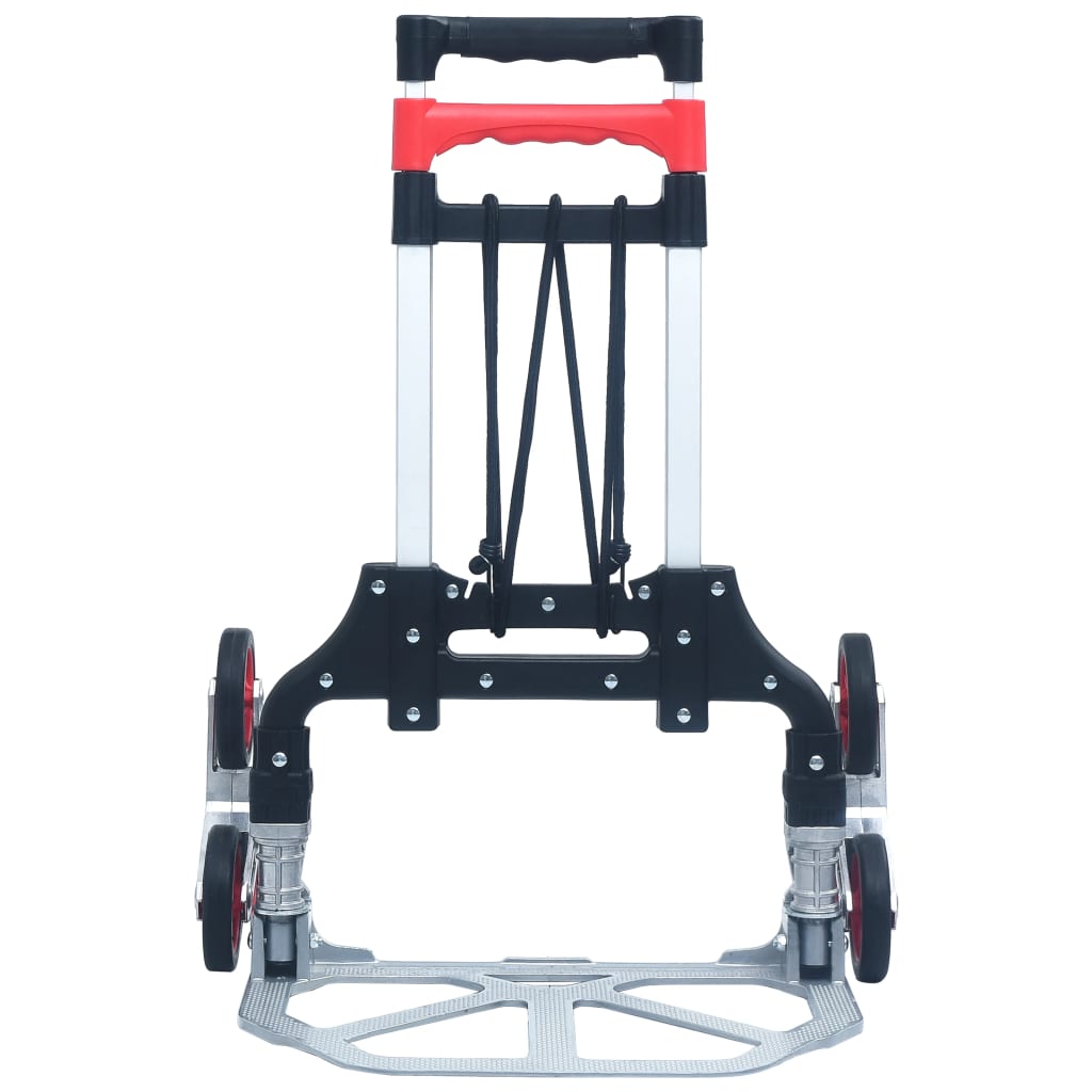 vidaXL Treppen-Transportwagen Klappbar 70 kg Aluminium Silbern