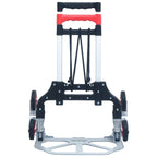 vidaXL Treppen-Transportwagen Klappbar 70 kg Aluminium Silbern