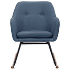 vidaXL Schaukelstuhl Blau Stoff