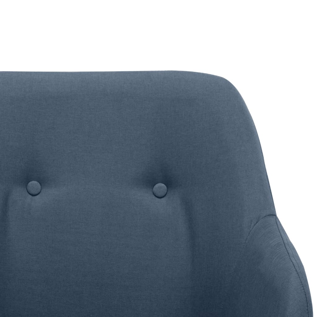 vidaXL Schaukelstuhl Blau Stoff