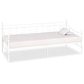 vidaXL Tagesbett-Rahmen Weiß Metall 90×200 cm