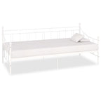 vidaXL Tagesbett-Rahmen Weiß Metall 90×200 cm