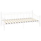 vidaXL Tagesbett-Rahmen Weiß Metall 90×200 cm