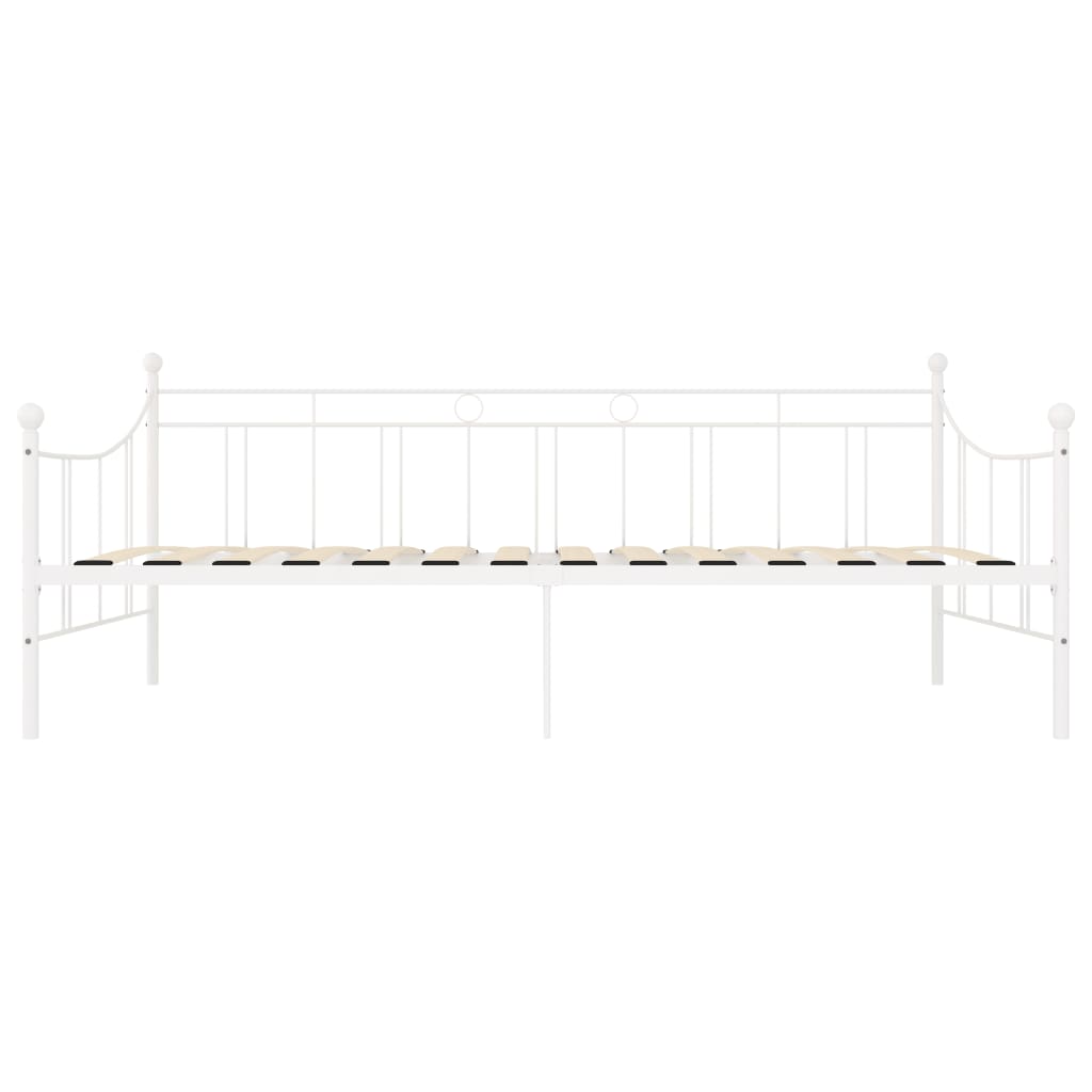 vidaXL Tagesbett-Rahmen Weiß Metall 90×200 cm