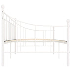 vidaXL Tagesbett-Rahmen Weiß Metall 90×200 cm