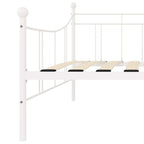 vidaXL Tagesbett-Rahmen Weiß Metall 90×200 cm