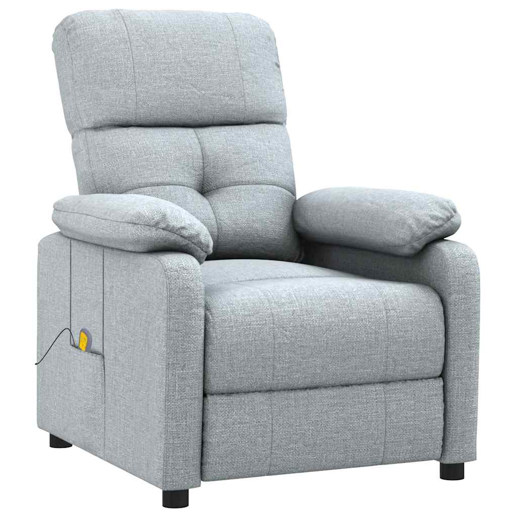 vidaXL Massagesessel Hellgrau Stoff
