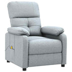 vidaXL Massagesessel Hellgrau Stoff