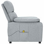 vidaXL Massagesessel Hellgrau Stoff