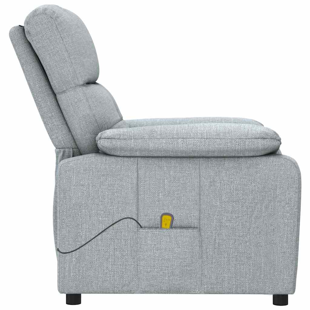 vidaXL Massagesessel Hellgrau Stoff