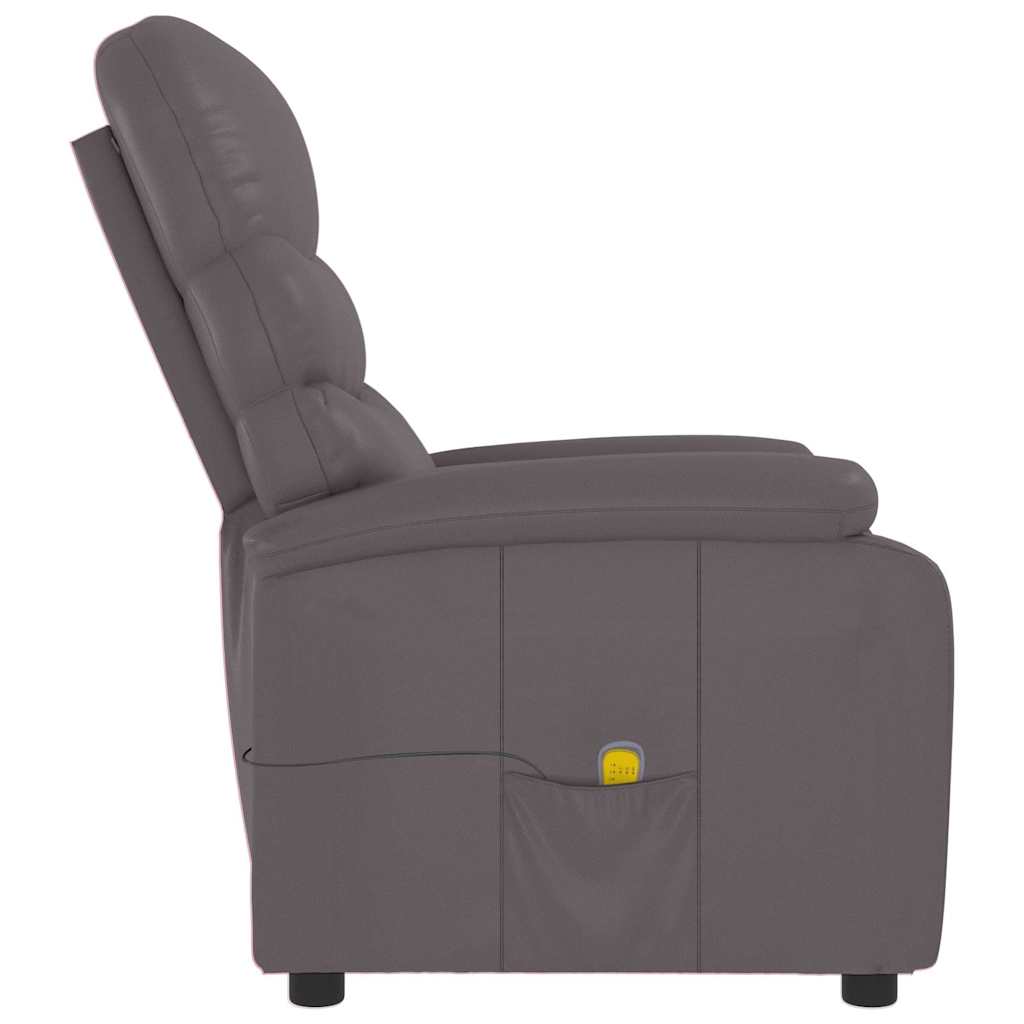 vidaXL Massagesessel Grau Kunstleder