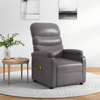 vidaXL Massagesessel Grau Kunstleder