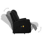 vidaXL Massagesessel mit Aufstehhilfe Schwarz Kunstleder