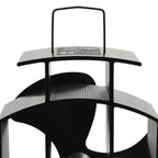 vidaXL Ofenventilator Wärmebetrieben 3 Blätter Schwarz